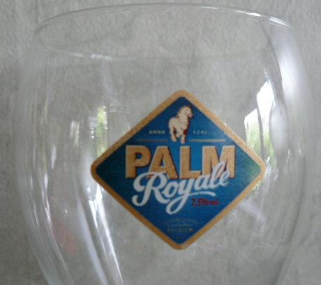 hoog PALM Royale bier glas op poot 20 cm hoog, Ophalen of Verzenden, Zo goed als nieuw, Glas of Glazen, Palm