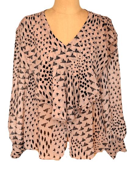 Repeat topje, blousetop, blouse, Mt. M, Verzenden, Zo goed als nieuw, Roze, Maat 38/40 (M)