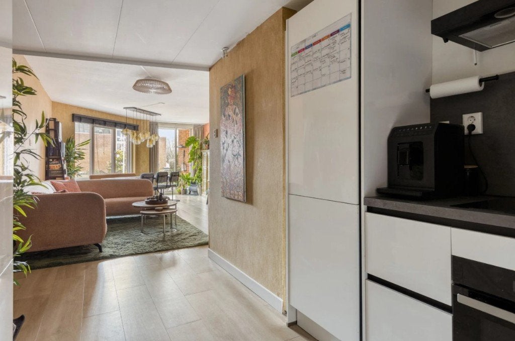 Moderne hoogglans hoekkeuken +grijs werkblad GEDEMONTEERD, Wit, Hoekkeuken, Ophalen of Verzenden, Zo goed als nieuw