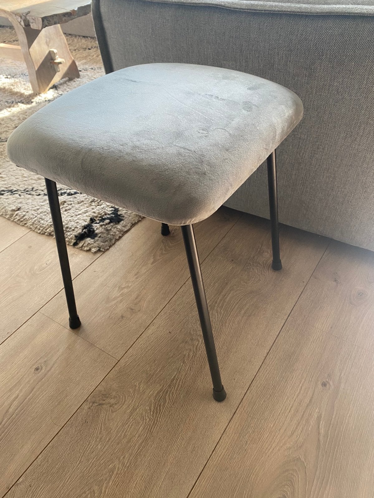 Kruk velvet, Rond, Minder dan 50 cm, Ophalen of Verzenden, Zo goed als nieuw