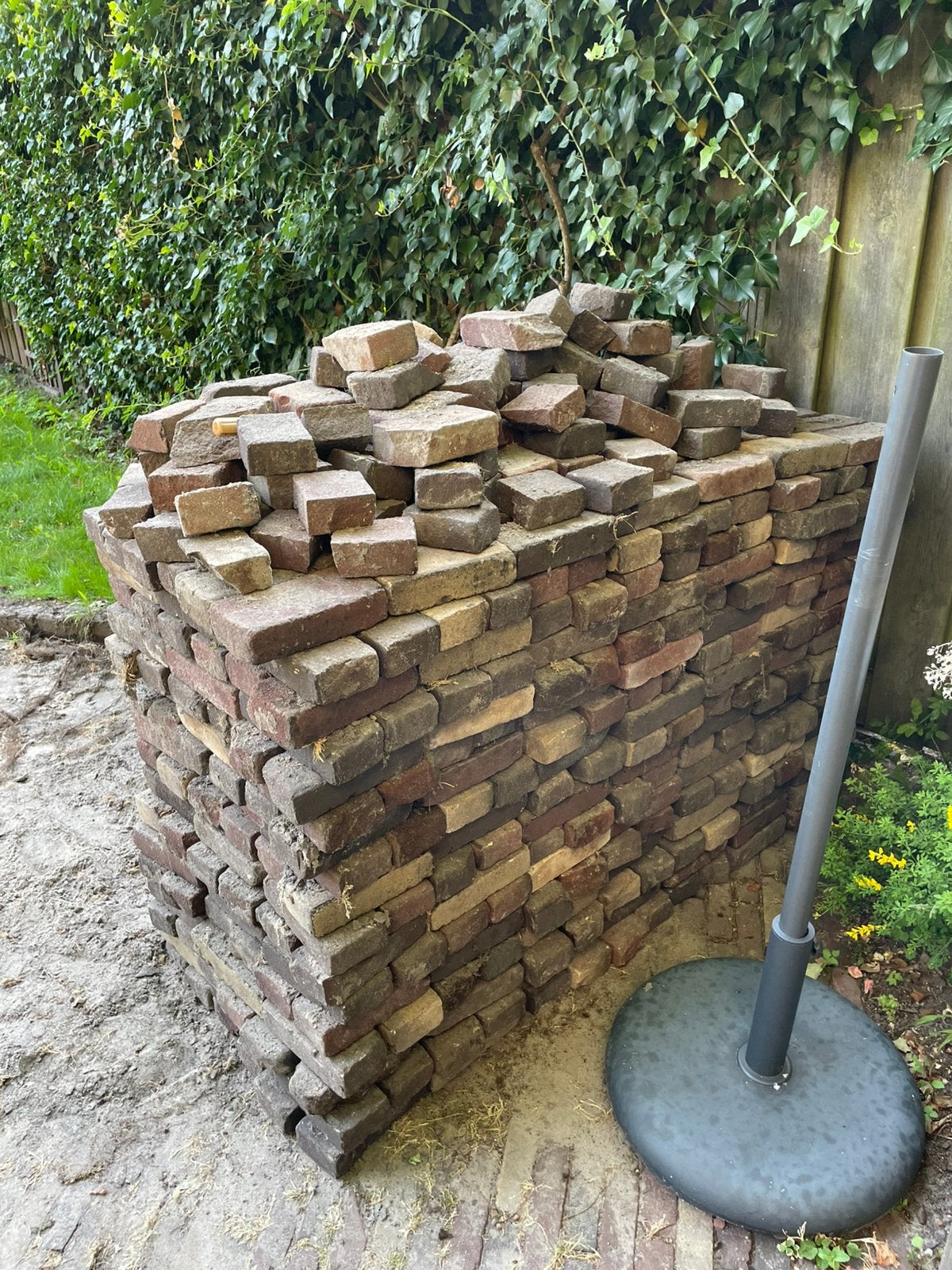 Oude gebakken waaltjes 12m2, Ophalen, Gebruikt, 10 m² of meer, Klinkers