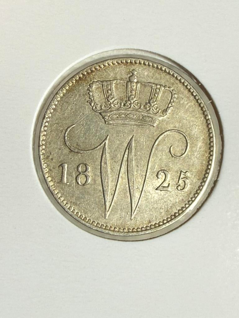 25 cents 1825 Willem I, Postzegels en Munten, Munten | Nederland, Zilver, 25 cent, Ophalen of Verzenden, Koning Willem I