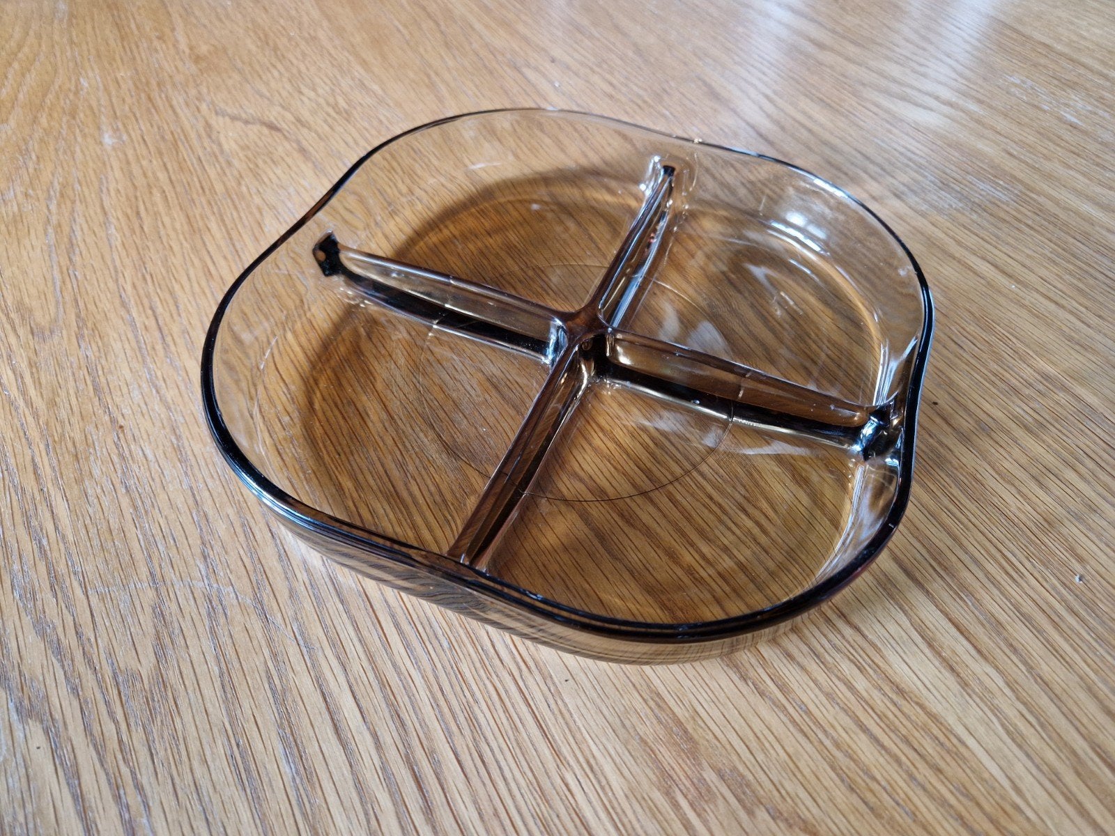Vintage Fidenza Vetraria Rookglas Serveerschaal Cabaret Mina, Ophalen of Verzenden