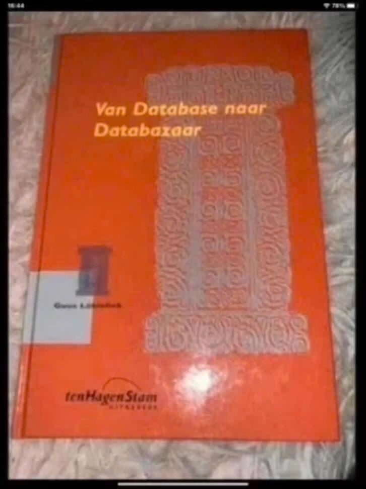Van Database naar Databazaar - Boek over databases, Boeken, Studieboeken en Cursussen, Beta, Onbekend, Gelezen, HBO
