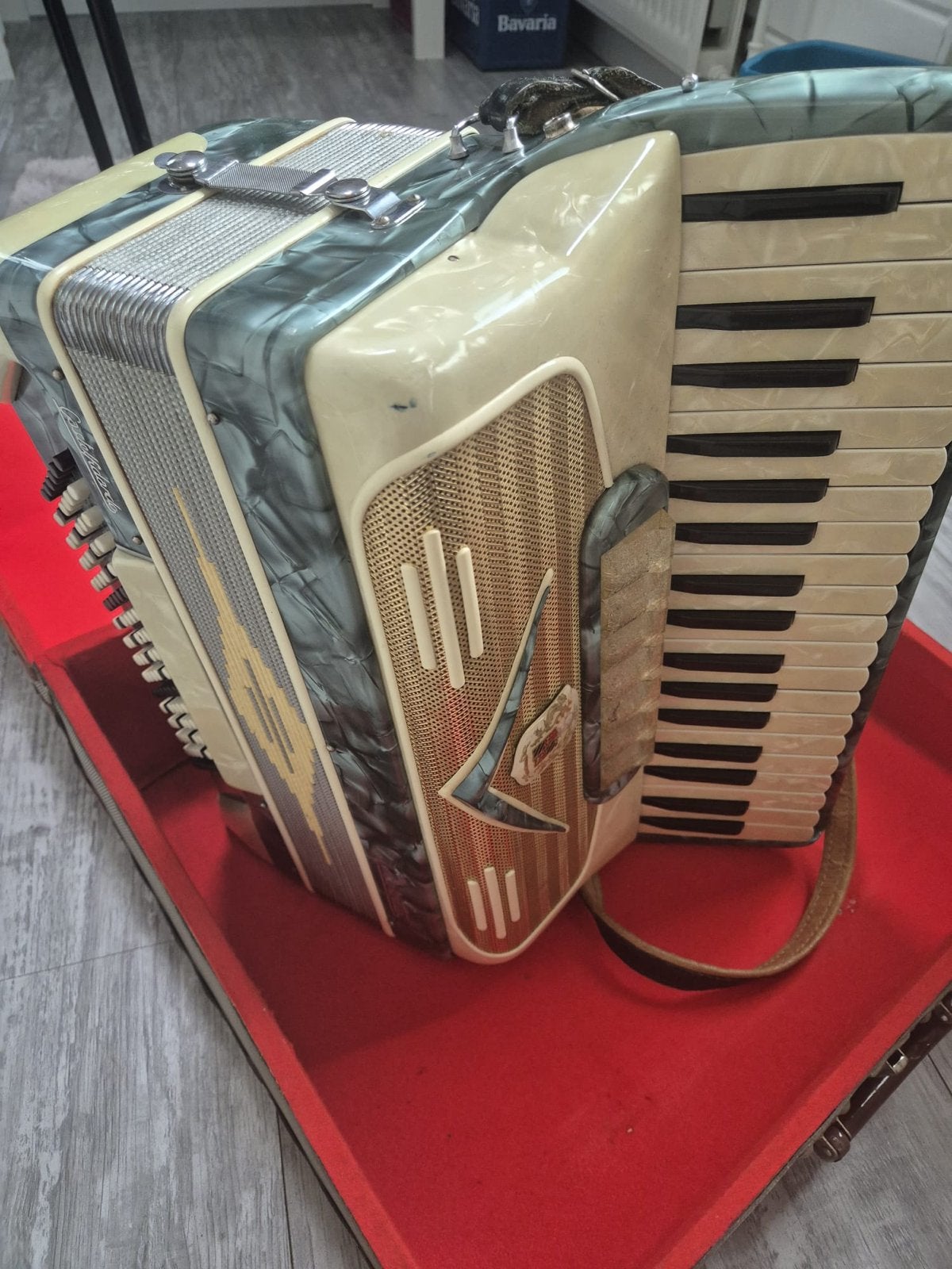 Castelfidardo Marotta Accordeon met koffer en riemen, Gebruikt, Overige formaten, Toetsaccordeon, Met koffer