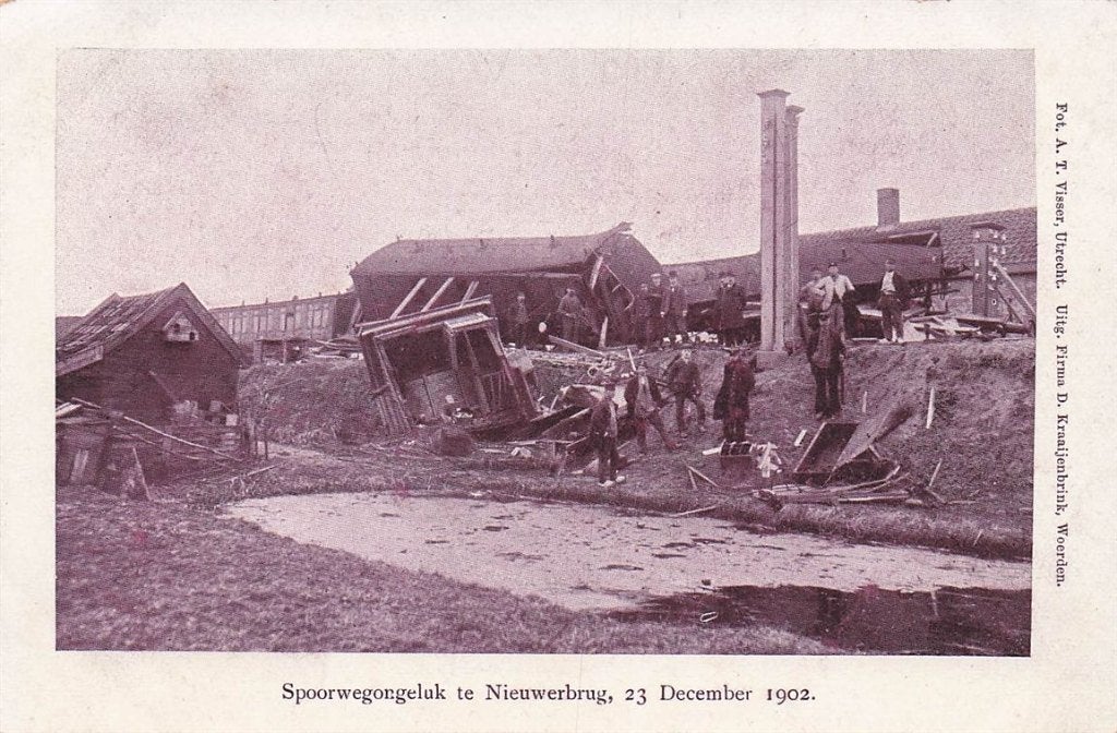 703-364-009 Spoorwegongeluk te Nieuwerbrug 23 December 1902, Verzenden, Voor 1920, Zuid-Holland
