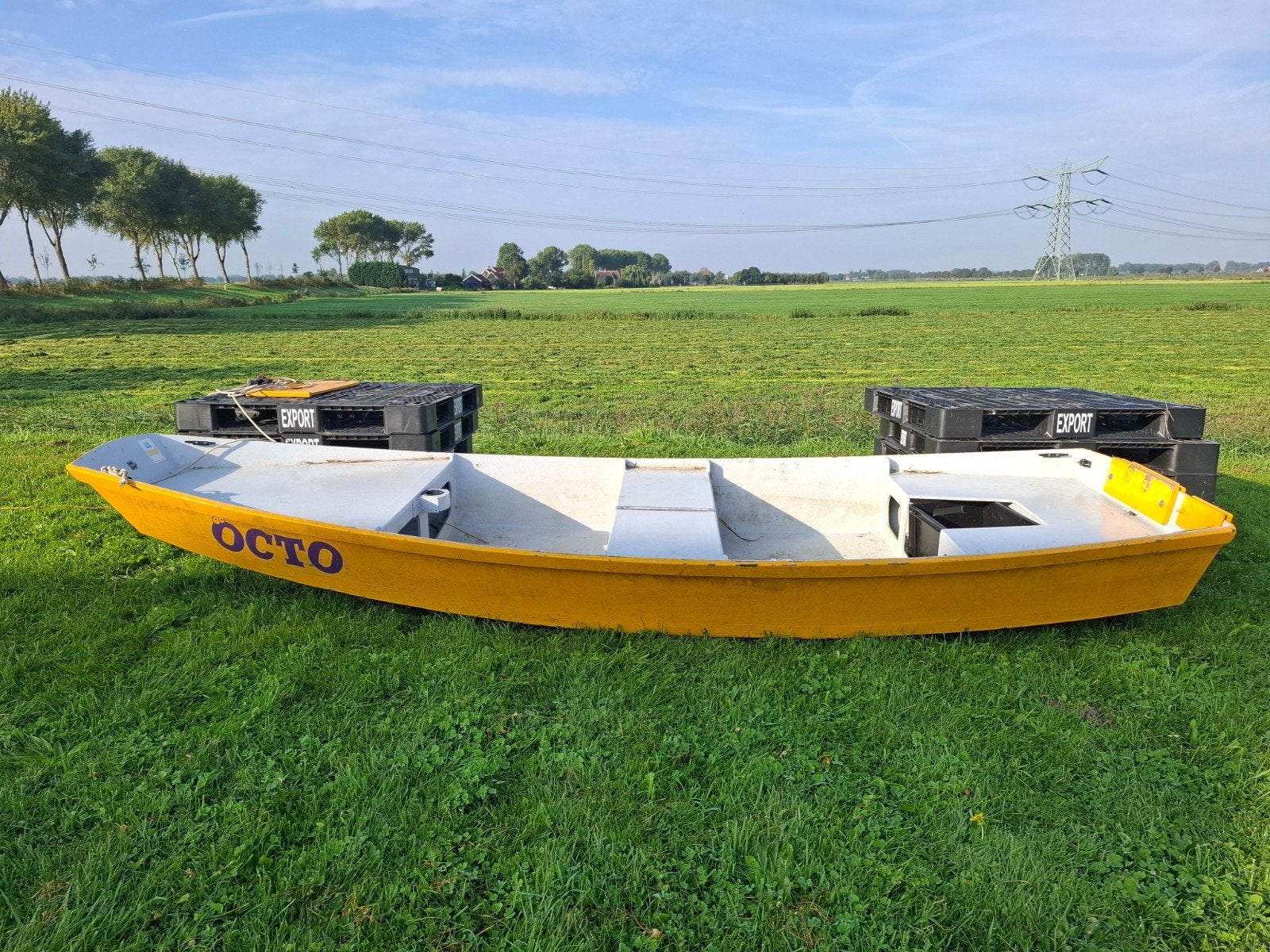 Polyester boot 360 x 126 cm + Aquaparx 5 pk viertakt motor, Ophalen of Verzenden, Gebruikt, Overige typen