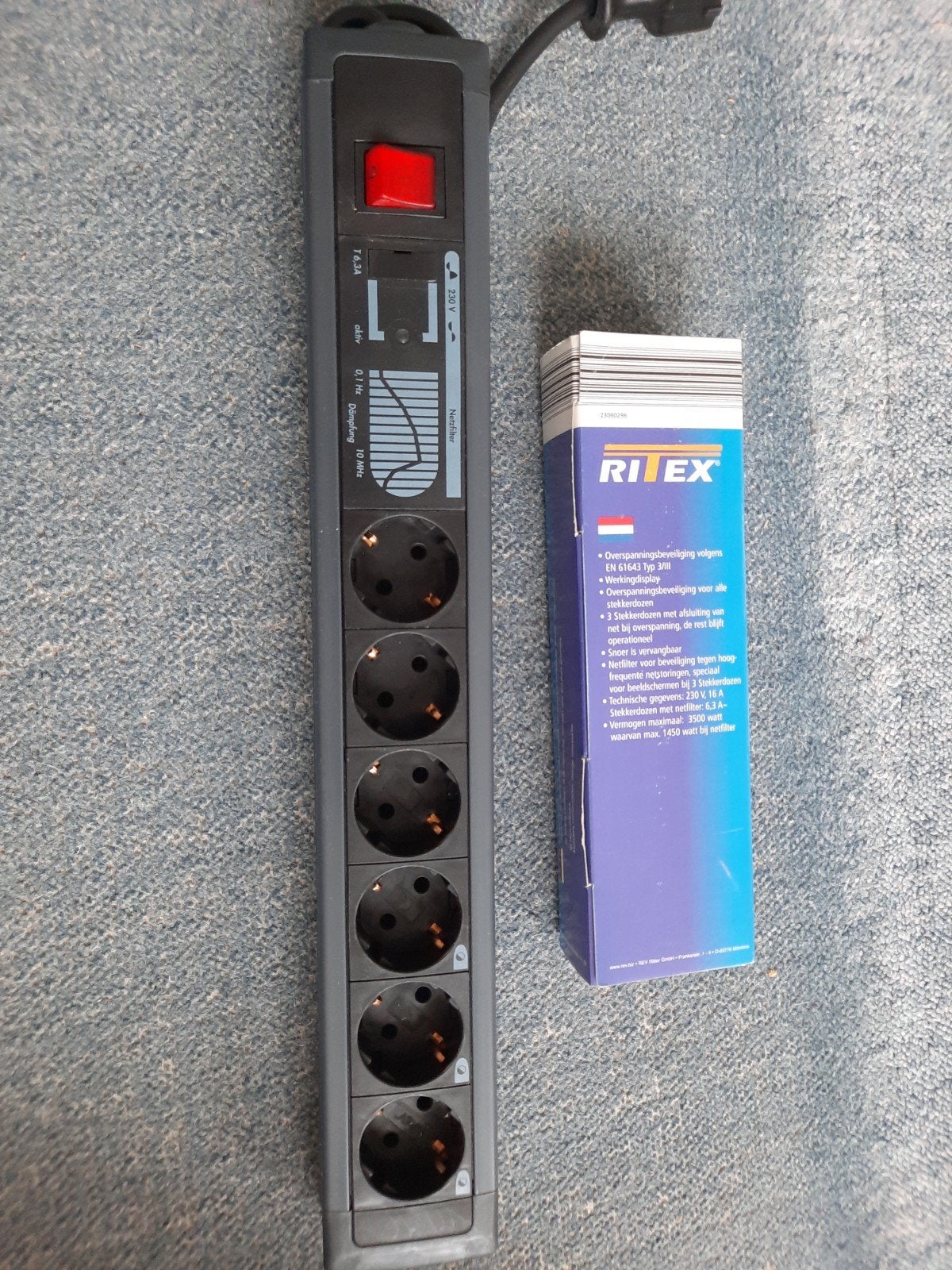nieuwe RITEX Stekkerdoos met overspanningsbeveiliging, Ophalen of Verzenden, Nieuw, Stopcontact