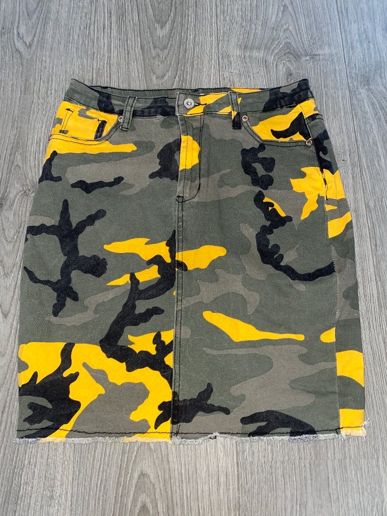 Cherry Koko dames gele camouflage print skirt rok mt L nieuw, Kleding | Dames, Geel, Maat 42/44 (L), Nieuw, Ophalen of Verzenden