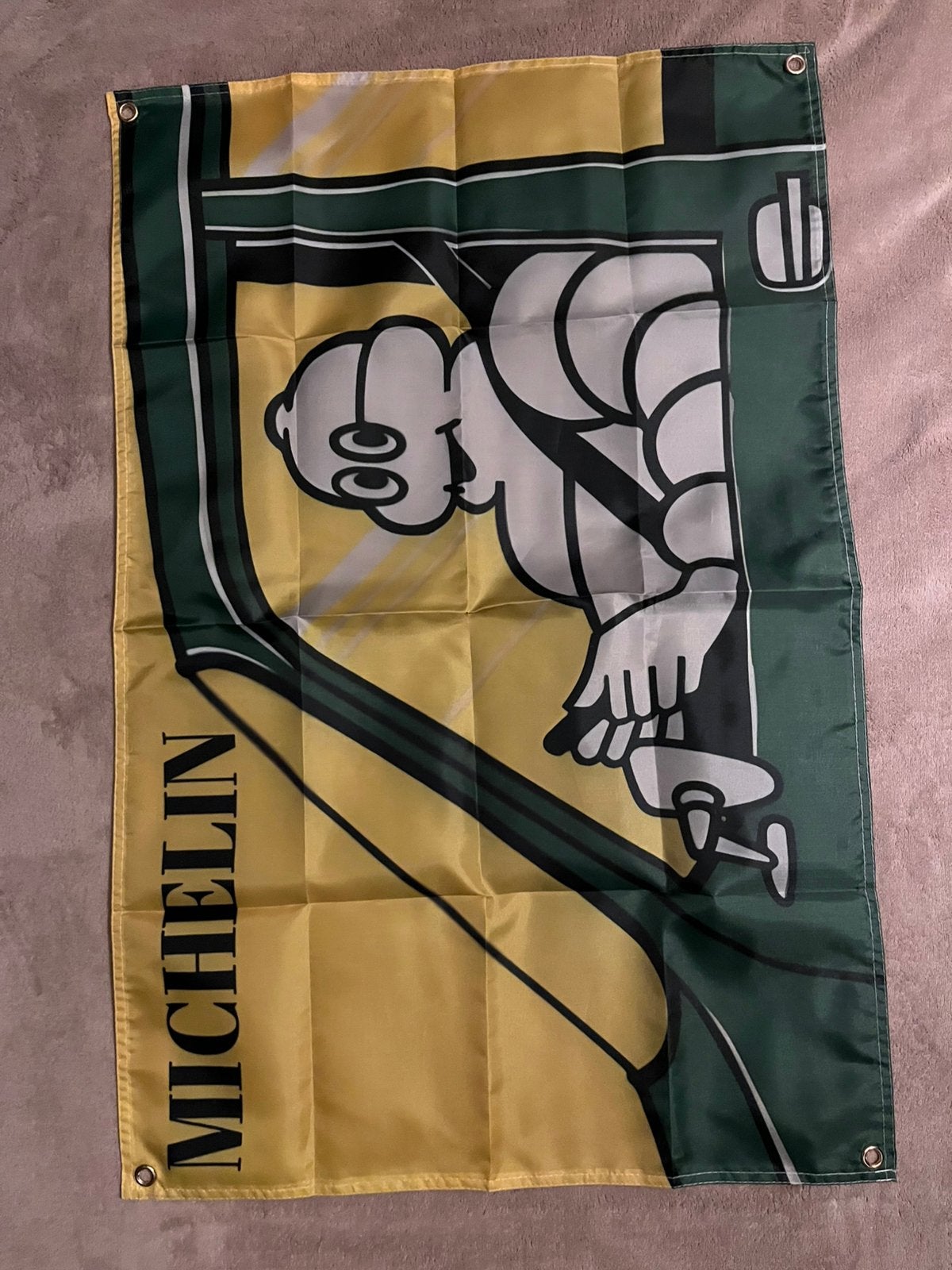 Michelin , Bibendum vlaggen 60 x 90 cm , nieuwe serie, Ophalen, Nieuw