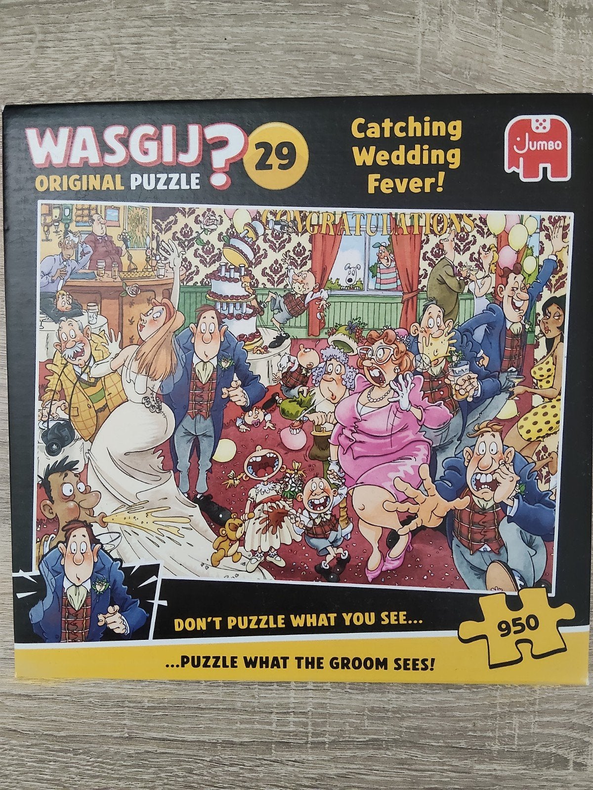 Wasgij? 29 Original - Catching Wedding Fever! 950 stuk, Ophalen of Verzenden, 500 t/m 1500 stukjes, Gebruikt, Legpuzzel