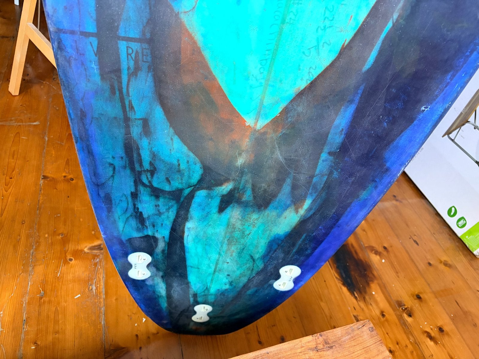 Handgemaakt surfboard uit Nicaragua (210x60 cm), Ophalen of Verzenden, Gebruikt, Funboard, Met vinnen