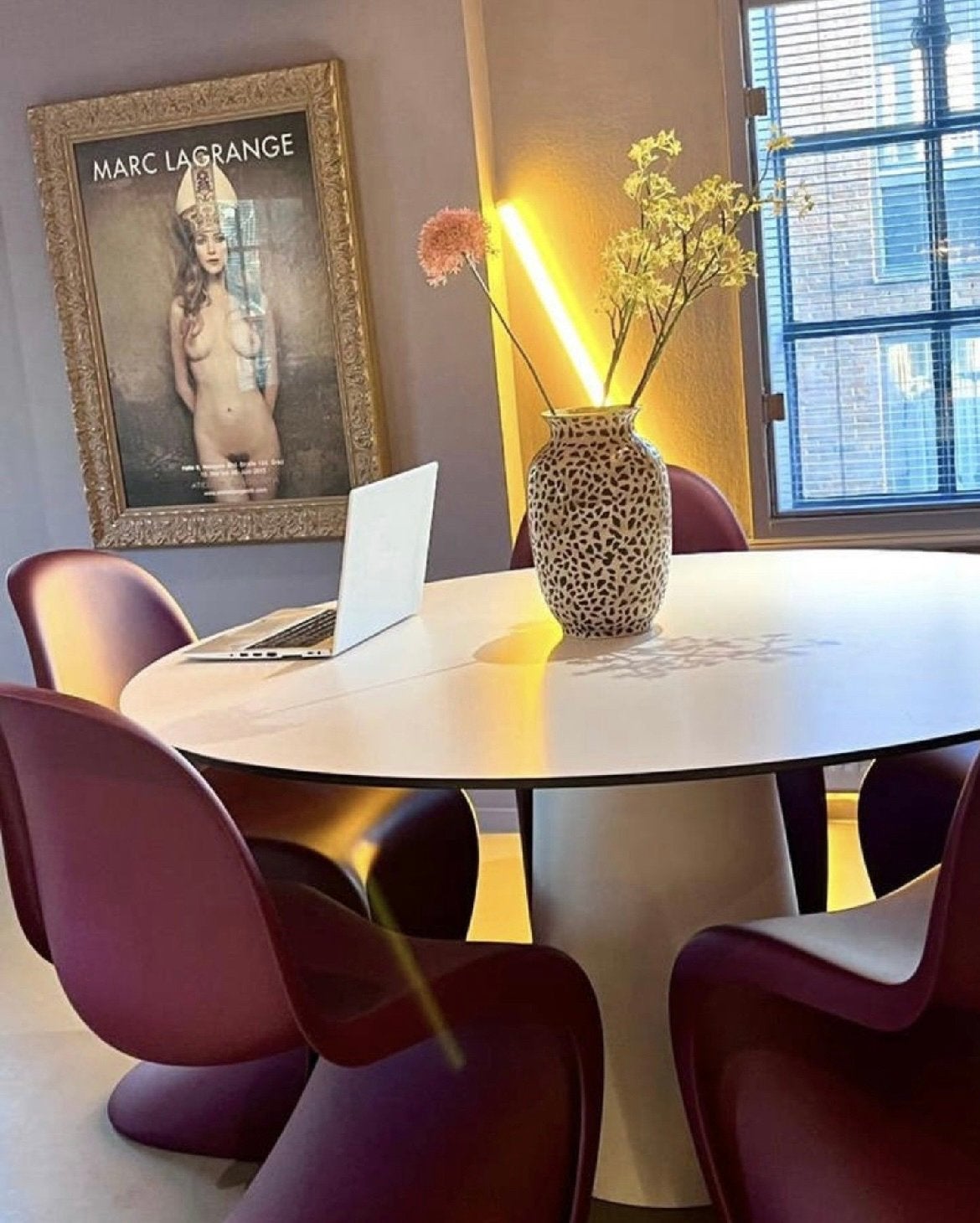 Moooi container eettafel | Ø140 cm | Marcel Wanders design, Ophalen, 100 tot 150 cm, 200 cm of meer, Zo goed als nieuw