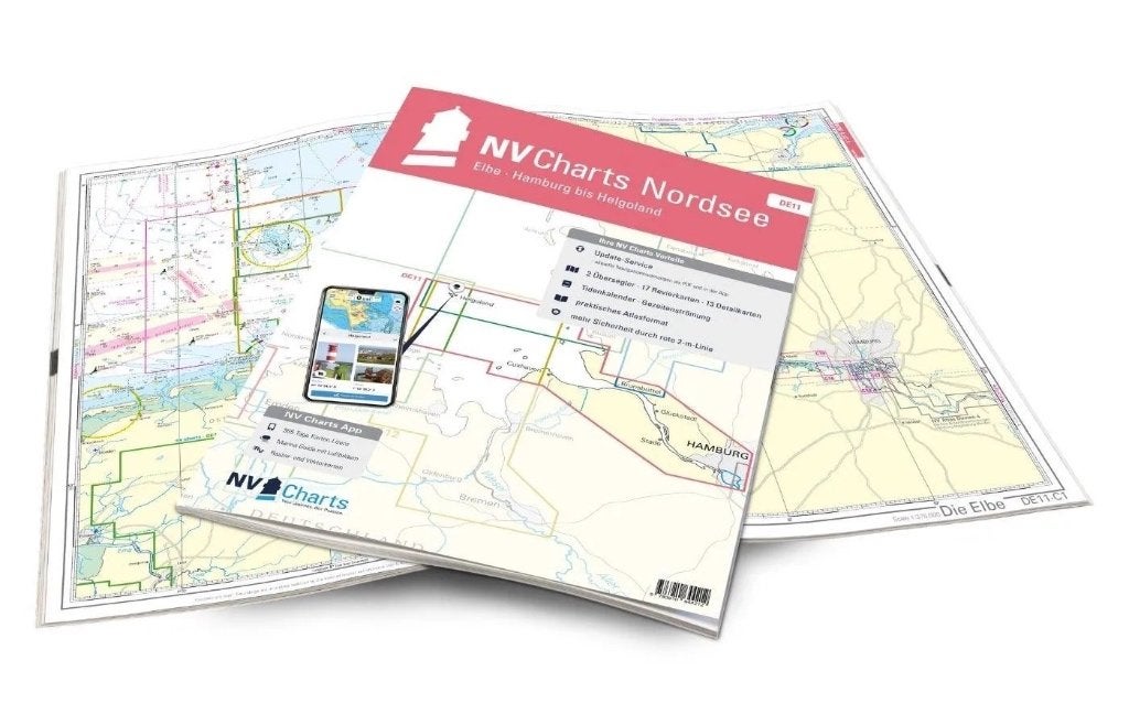 NV Charts Nordsee Elbe Hamburg DE11 2026 incl. NV charts app, Watersport en Boten, Ophalen of Verzenden, Zo goed als nieuw, Overige typen