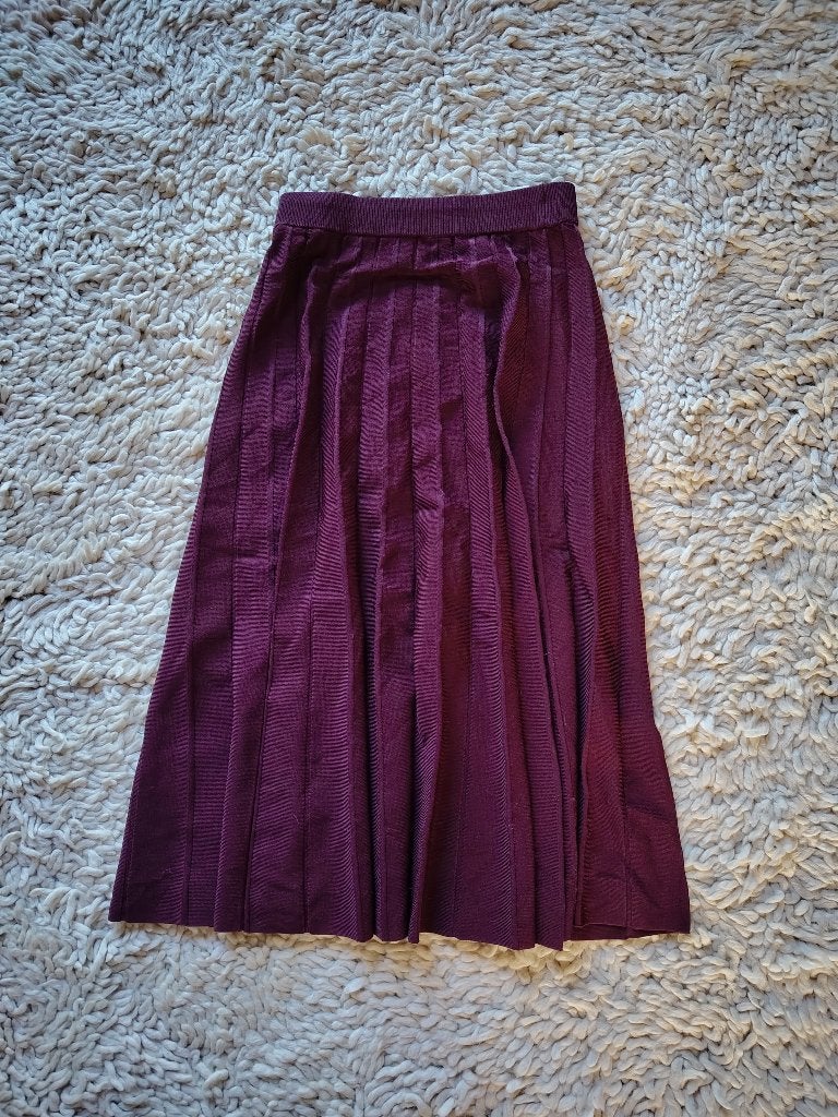 Bordeaux rode plissé rok van H&M, maat XS, Kleding | Dames, Ophalen of Verzenden, Maat 34 (XS) of kleiner, Gedragen, Rood