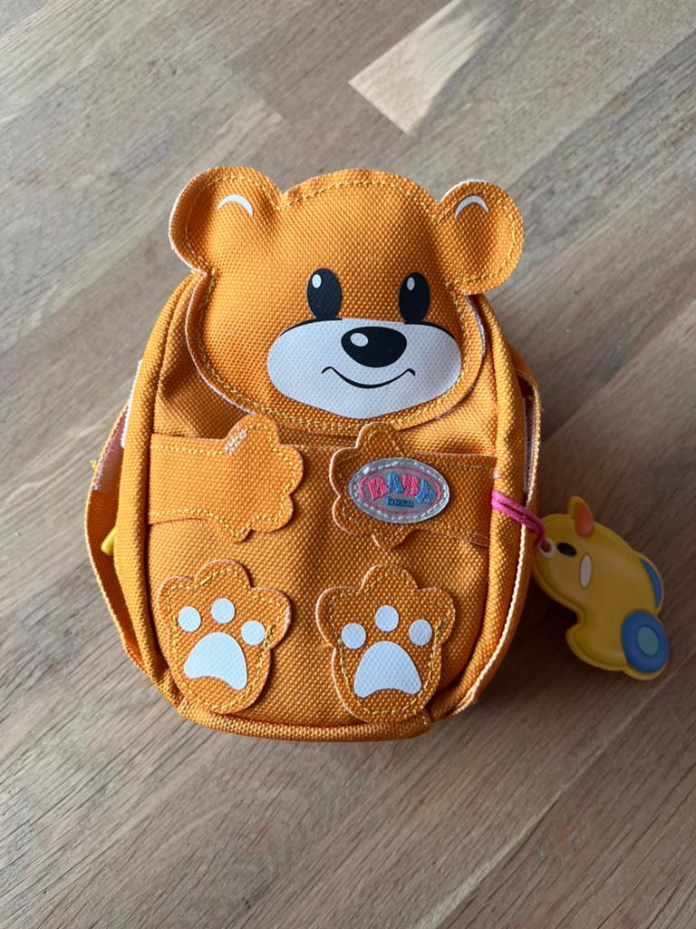 Baby Born rugzakje beer met accessoires, Ophalen of Verzenden, Zo goed als nieuw, Babypop