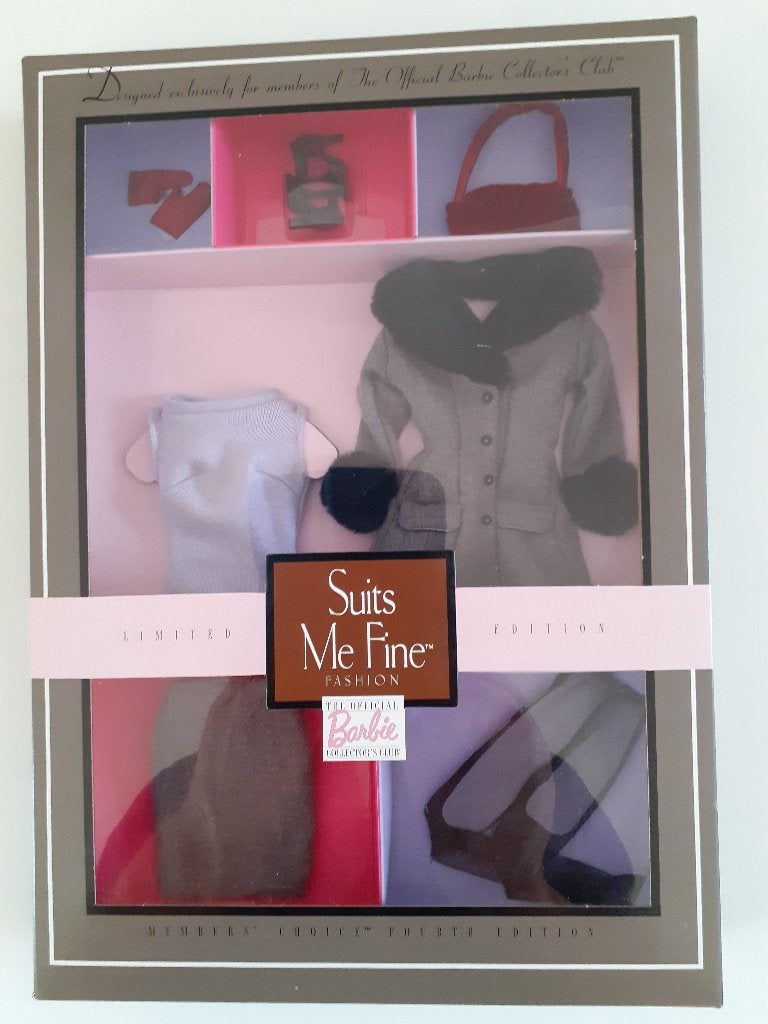 Vintage Barbie set "Suits me fine" (1999) nieuw/ongebruikt, Ophalen of Verzenden, Zo goed als nieuw, Kleertjes