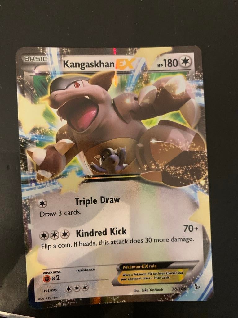 Kangaskhan EX Pokémon Kaart - HP 180, Hobby en Vrije tijd, Verzamelkaartspellen | Pokémon, Gebruikt, Losse kaart, Ophalen of Verzenden