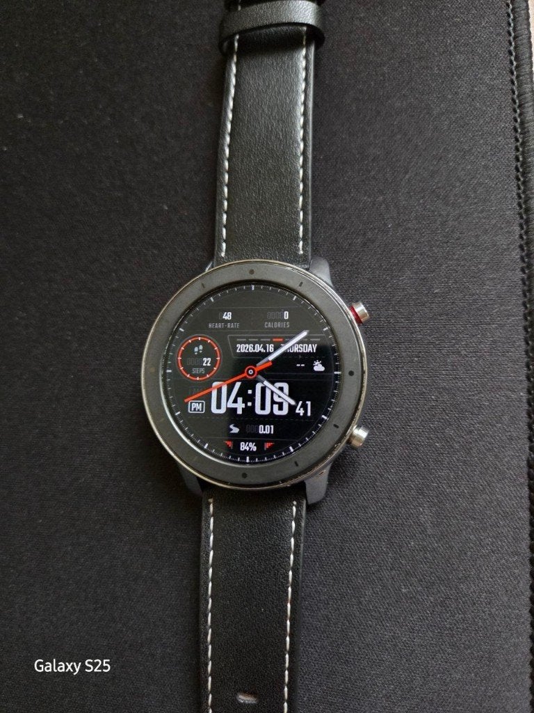 Smart Watch Amazfit GTR 47mm, Gebruikt, Amazfit, Zwart, Ophalen of Verzenden