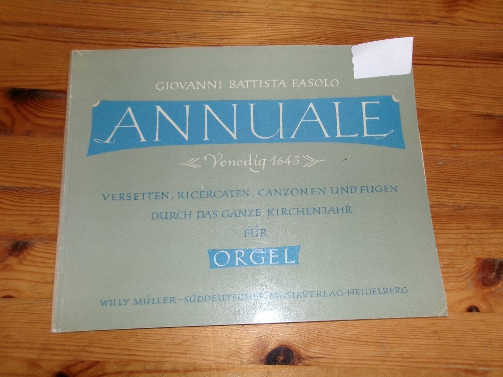 G. B. Fasolo - annuale venedig 1645, Orgel, Gebruikt, Klassiek, Ophalen of Verzenden
