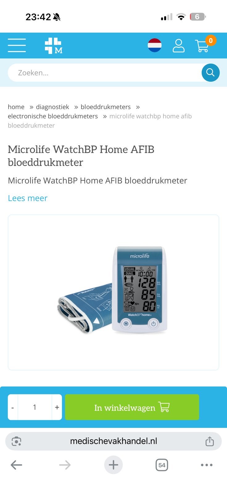 Microlife medische nloeddrukmeter goed werkend, Ophalen of Verzenden, Zo goed als nieuw, Overige typen