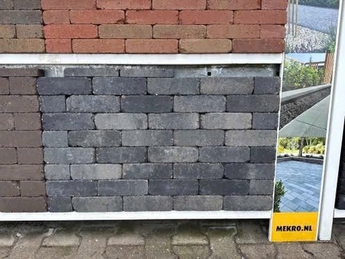 stonique trommel dikformaat 6 cm grijs/zwart, Tuin en Terras, Klinkers, Nieuw, Ophalen of Verzenden, 10 m² of meer
