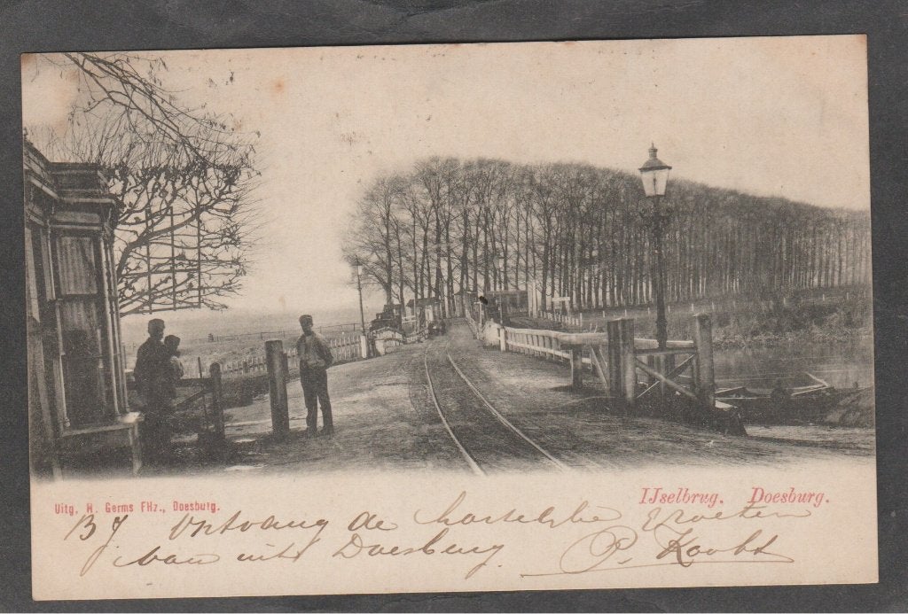 doesburg  gezicht op de  ijelbrug, Verzenden, Voor 1920, Gelopen, Gelderland