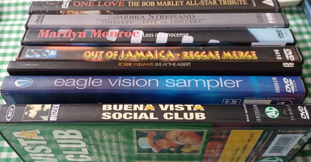 7 Muziek DVD's in nieuwstaat van Bob Marley tot..., Cd's en Dvd's, Alle leeftijden, Ophalen of Verzenden, Zo goed als nieuw, Muziek en Concerten