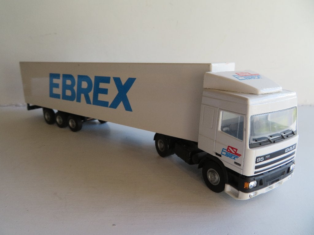 Lion DAF 95 400 ATI Truck met trailer Ebrex 1:50, Ophalen of Verzenden, Bus of Vrachtwagen, Lion Toys