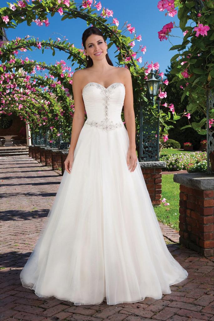 Sincerity Bruidsjurk Showmodel Maat 42/44/kleine 46 Ivory/Zi, Kleding | Dames, Trouwkleding en Trouwaccessoires, Ophalen of Verzenden
