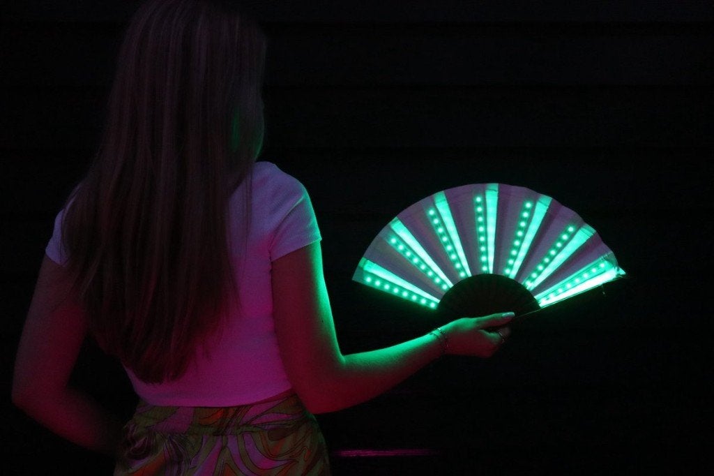 Partij LED-waaier 27 cm ventilator verkoeling handwaaier, Witgoed en Apparatuur, Ventilatoren, Ophalen, Nieuw