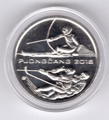 Penning Slowakije 2018 - Winterspelen Peyong Chang - BU, Verzenden, Overige materialen, Buitenland