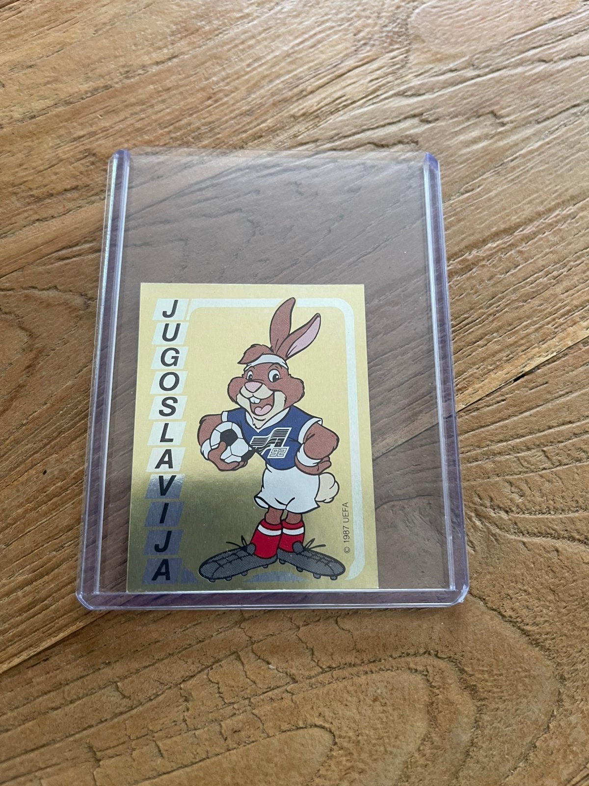 Joegoslavië Panini Berni 1992 Glimmend Refractor, Ophalen of Verzenden, Zo goed als nieuw, Sticker