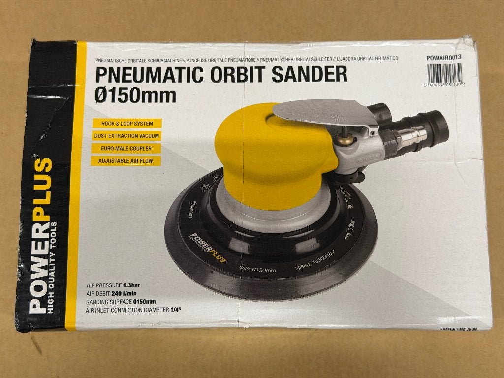 Nieuw Powerplus pneumatische excentrische schuurmachine, Doe-het-zelf en Verbouw, Ophalen of Verzenden, Nieuw, 1200 watt of meer