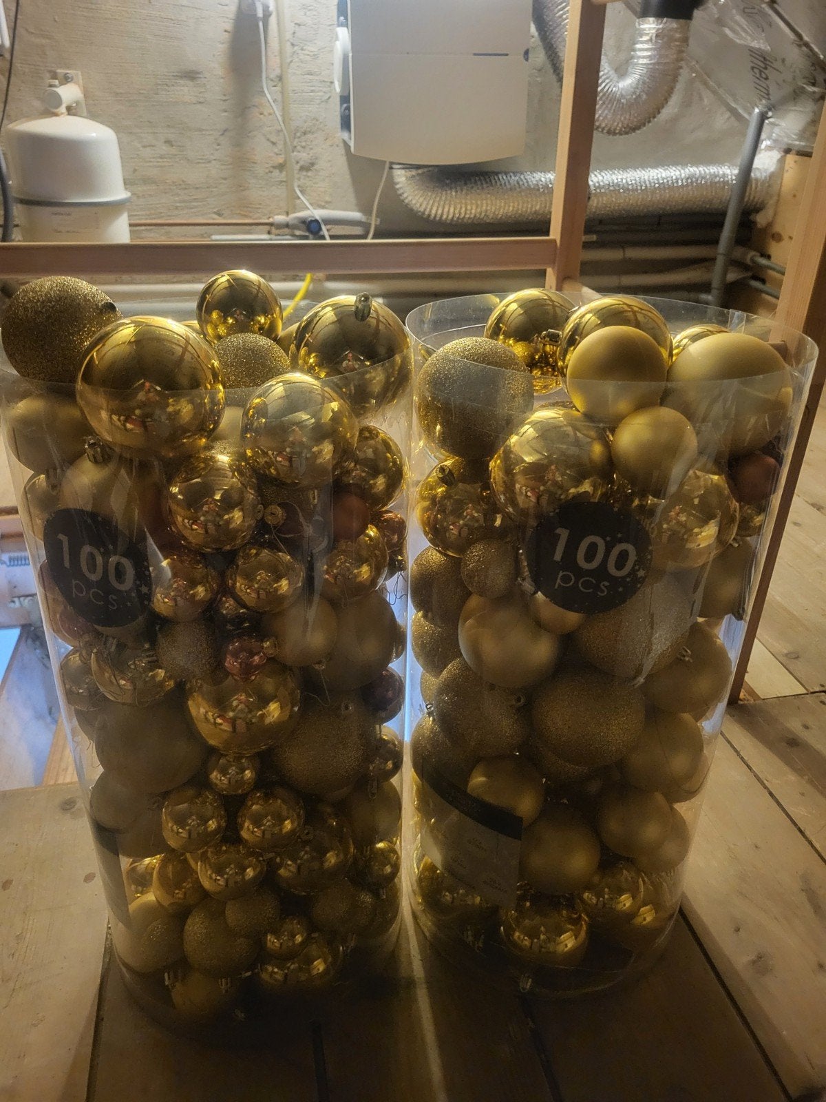 gouden kerstballen met haakjes nieuw, Ophalen, Nieuw