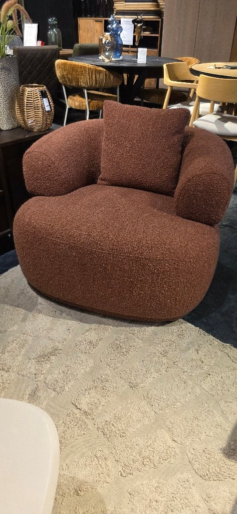 Fauteuil Bruno – Bruin/Terra  Showmodel, Ophalen, Minder dan 50 cm, Bornsestraat 31, 75 tot 100 cm