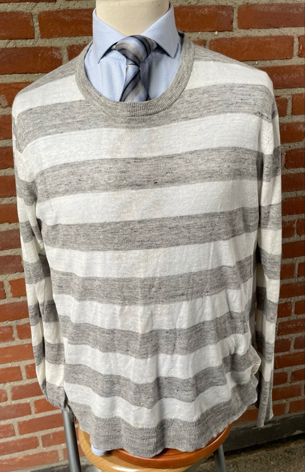 Scotch & Soda gestreepte trui, maat L, linnen/ katoen, Ophalen of Verzenden, Zo goed als nieuw, Maat 52/54 (L), Meerkleurig