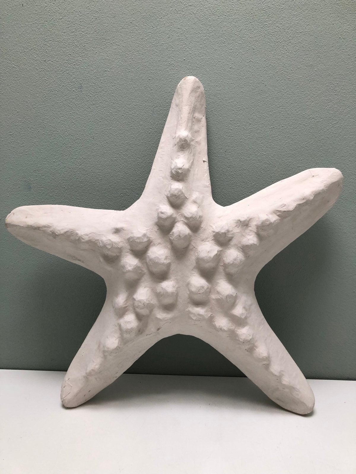 Grote papier-maché zeester decoratie - 60 cm doorsnede, Gebruikt, Overige stijlen, Ophalen of Verzenden, Wit