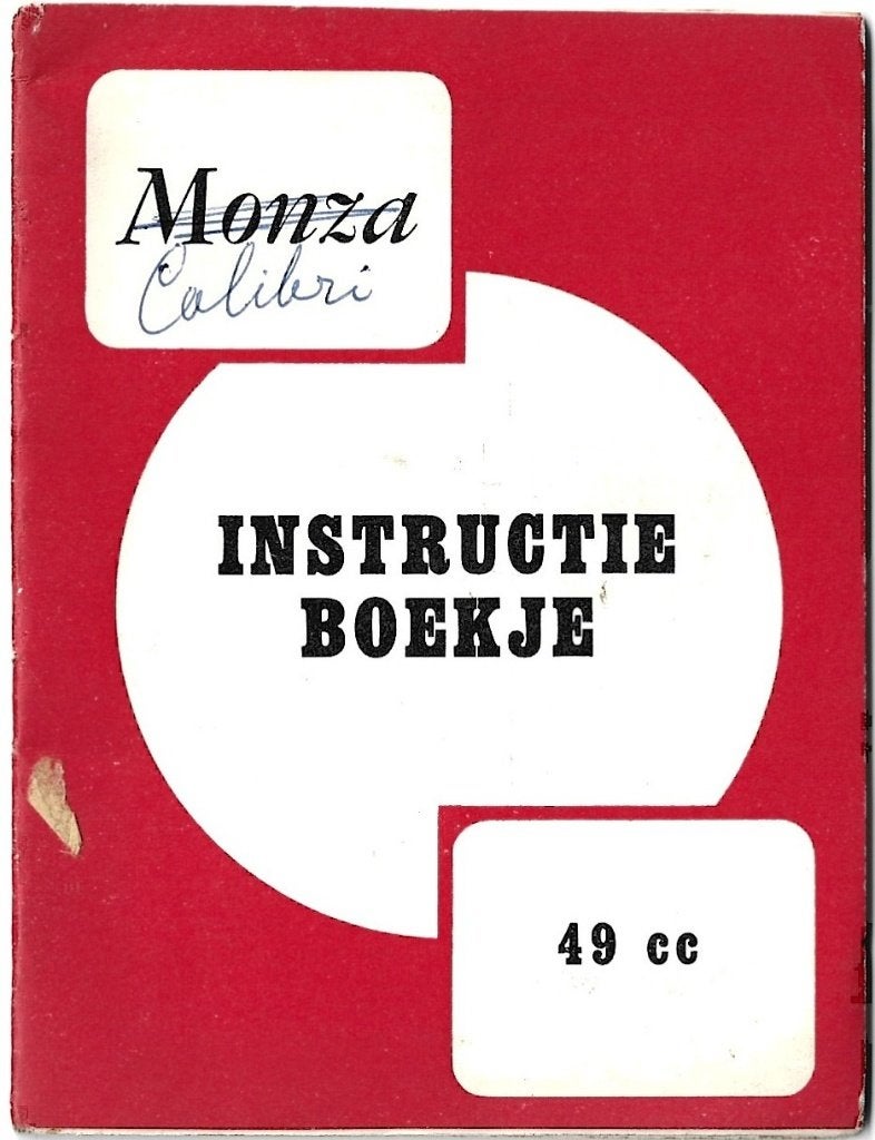 Monza 49 cc instructieboek bromfiets, Verzenden, Zo goed als nieuw