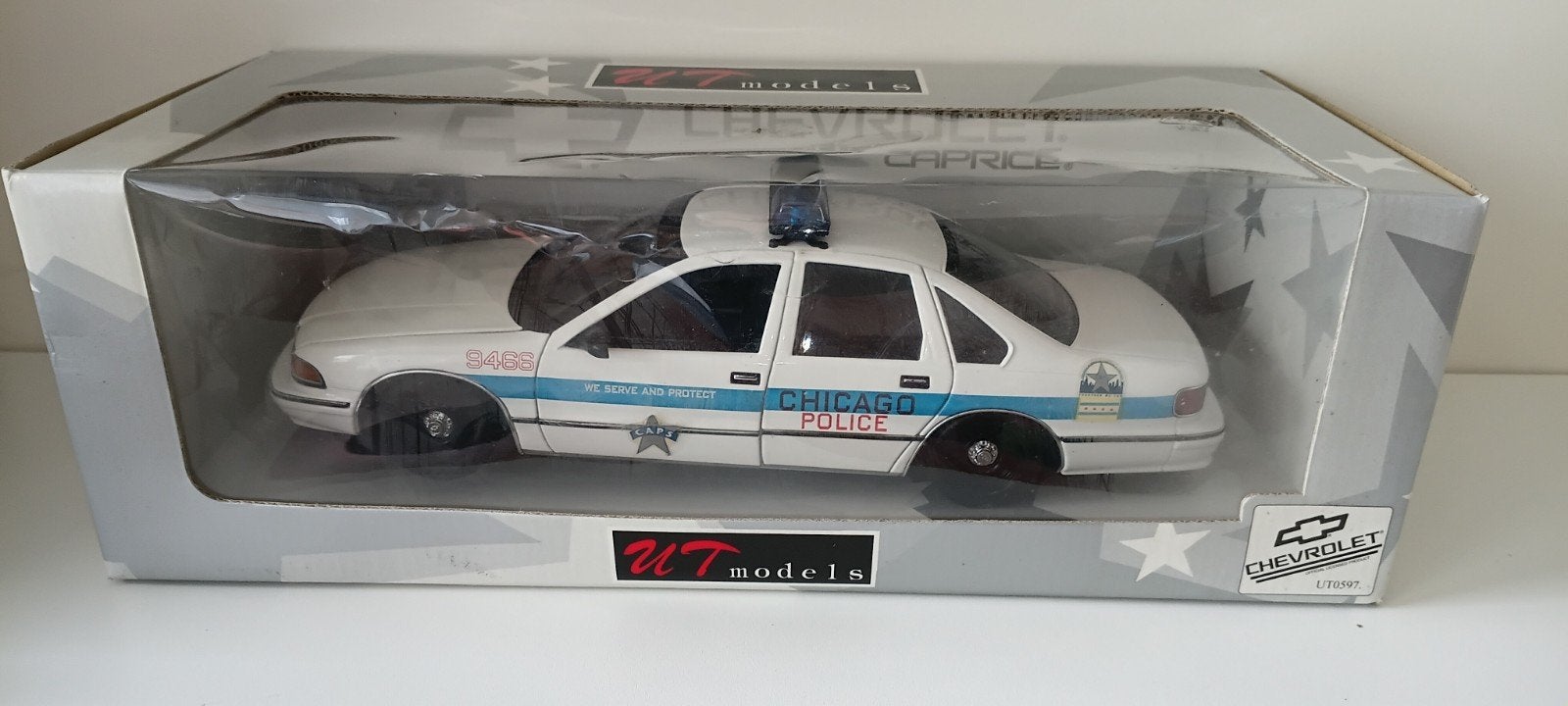 Chevrolet Caprice Police UT Models., Hobby en Vrije tijd, Modelauto's | 1:18, Ophalen of Verzenden, Nieuw, Auto, UT Models