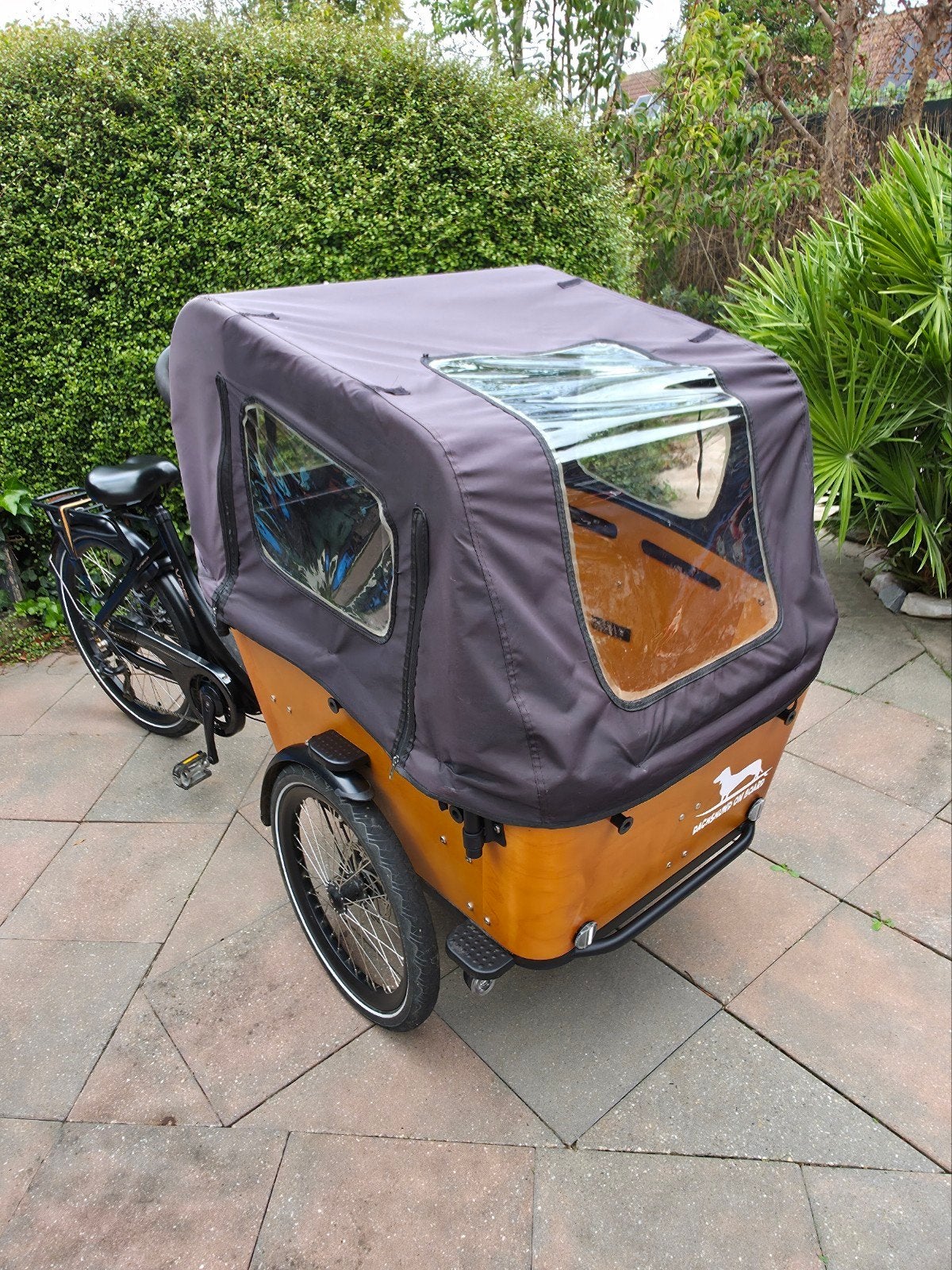 Vogue Superior Bakfiets - Elektrisch met huif, Ophalen, Zo goed als nieuw, 2 kinderen, Elektrisch