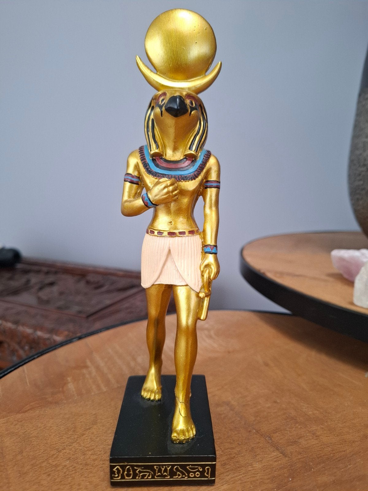 Goudkleurig beeldje Horus, Ophalen of Verzenden