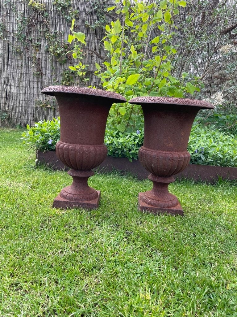 Decoratieve vintage gietijzeren vazen, Tuin en Terras, Tuinvazen, Ophalen, Nieuw