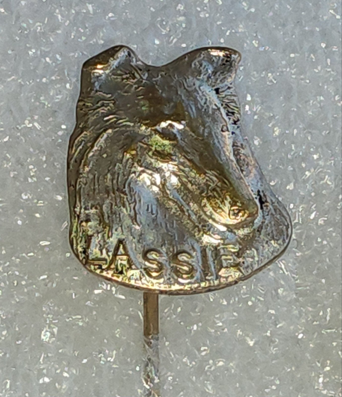 Vintage Speldje Lassie Hond Collie, Ophalen of Verzenden, Gebruikt, Dier of Natuur, Speldje of Pin