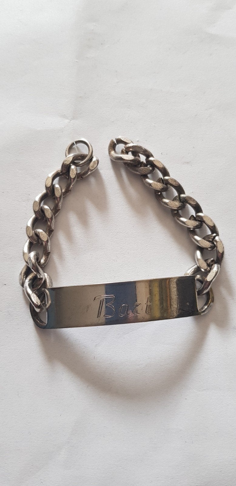 Zware zilveren heren armband - gedeelte, Ophalen of Verzenden, Gebruikt, Zilver, Zilver