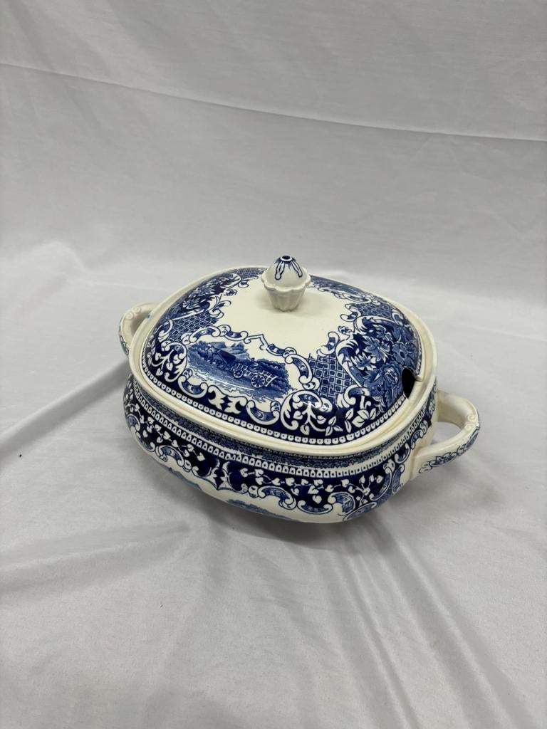 Vintage dekschaal of soepterrine Royal Sphinx Petrus Regout, Antiek en Kunst, Antiek | Servies los, Ophalen of Verzenden