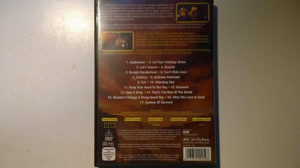 Earth, Wind & Fire - Earth, Wind & Fire (DVD), Alle leeftijden, Ophalen of Verzenden, Zo goed als nieuw