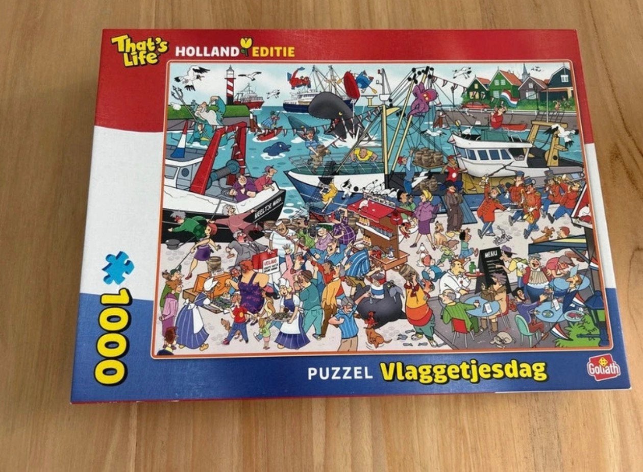 That’s life “vlaggetjesdag” 1000 stukjes, Ophalen of Verzenden, 500 t/m 1500 stukjes, Zo goed als nieuw, Legpuzzel