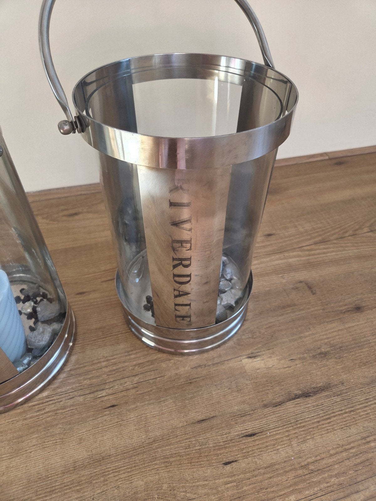 2 mooie windlichten van Riverdale, Ophalen, Gebruikt, Overige materialen, 5 – 50