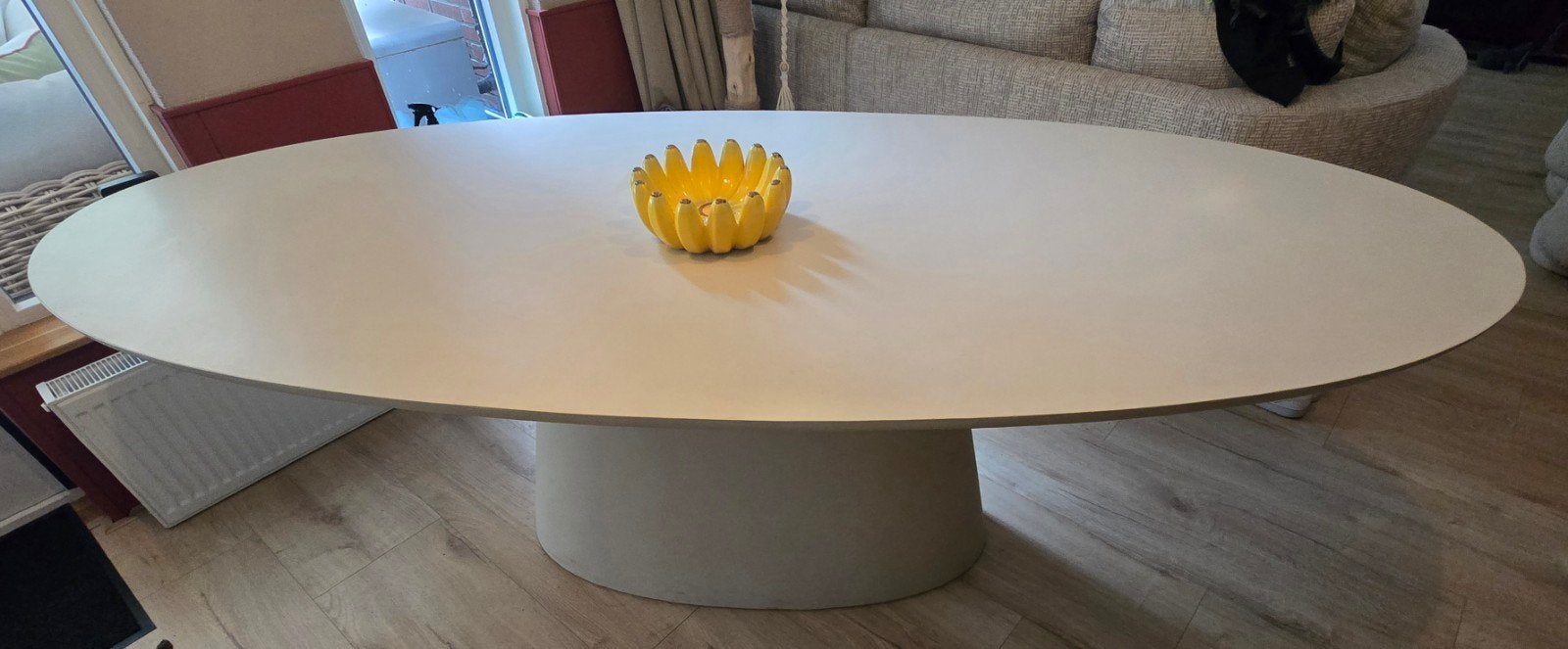 Ovale eettafel 240cm, Huis en Inrichting, Ophalen, Ovaal, 200 cm of meer, 100 tot 150 cm